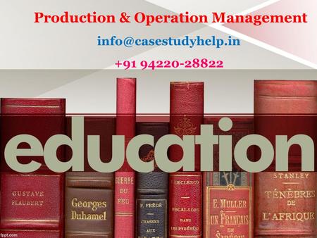 Production & Operation Management