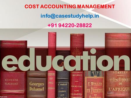 COST ACCOUNTING MANAGEMENT