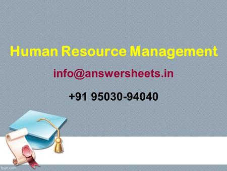 Human Resource Management