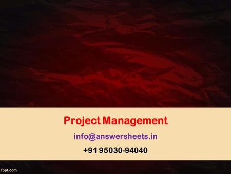 Project Management