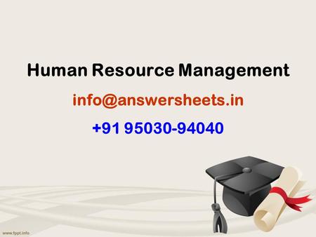 Human Resource Management