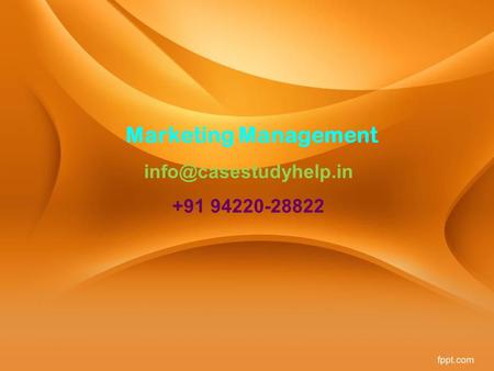 Marketing Management