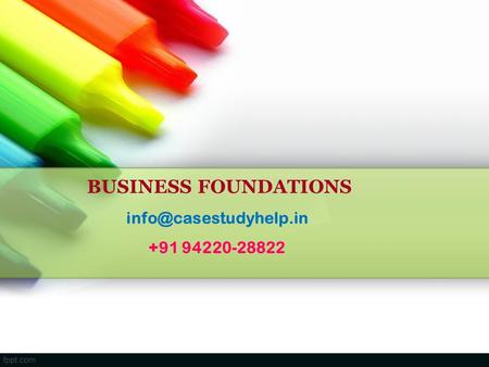 BUSINESS FOUNDATIONS