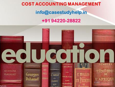 COST ACCOUNTING MANAGEMENT