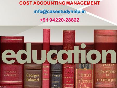 COST ACCOUNTING MANAGEMENT