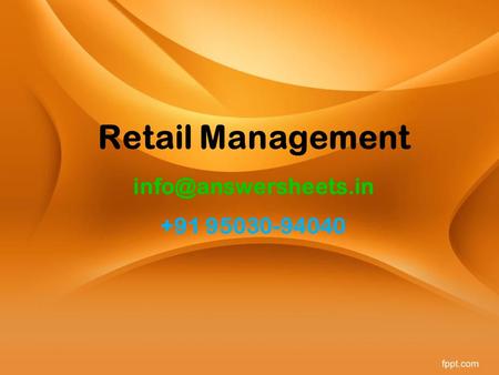 Retail Management