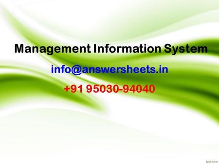 Management Information System