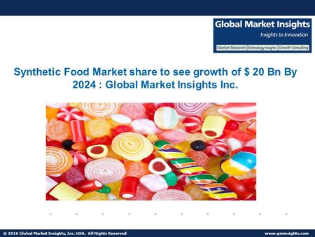  Synthetic Food Market share to see growth of $ 20 Bn By 2024 : Global Market.