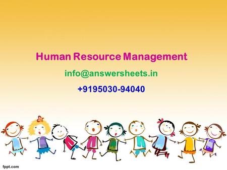 Human Resource Management