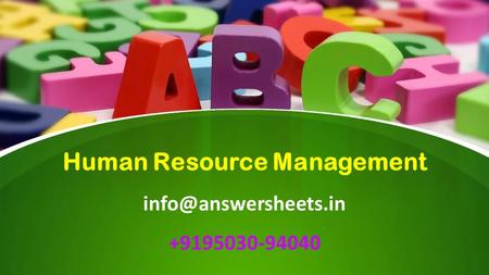 This presentation uses a free template provided by FPPT.com  Human Resource Management