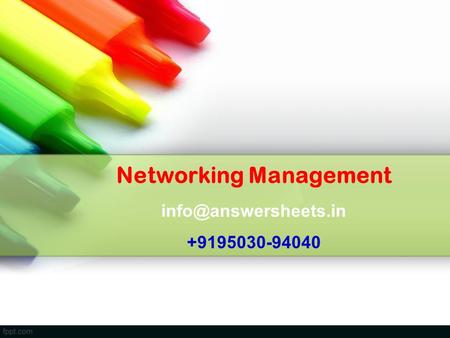 Networking Management