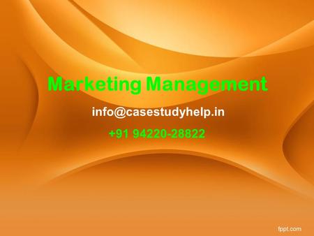 Marketing Management