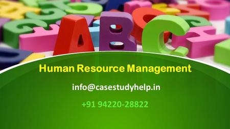 This presentation uses a free template provided by FPPT.com  Human Resource Management