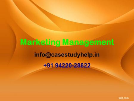 Marketing Management