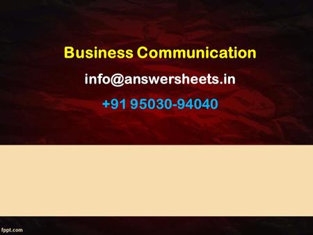 Business Communication