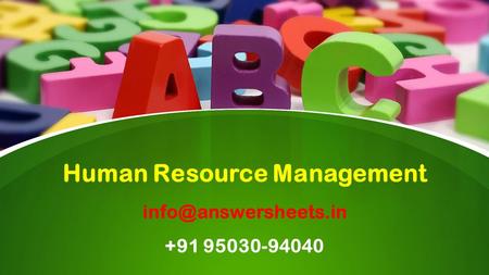 This presentation uses a free template provided by FPPT.com  Human Resource Management