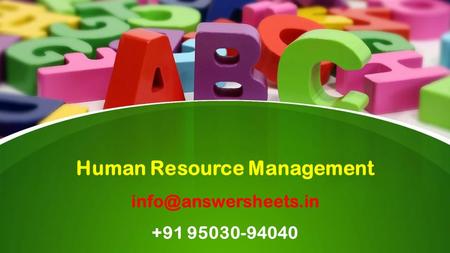 This presentation uses a free template provided by FPPT.com  Human Resource Management