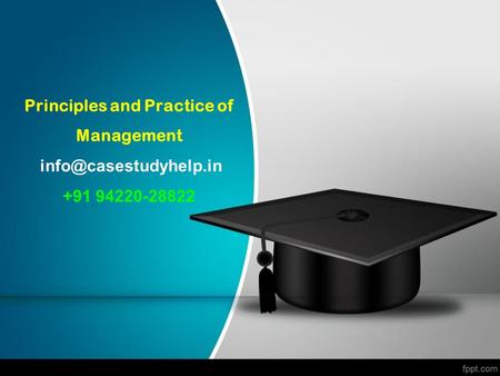 Principles and Practice of Management