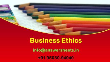 This presentation uses a free template provided by FPPT.com  Business Ethics