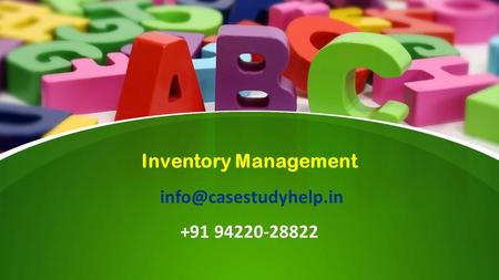 This presentation uses a free template provided by FPPT.com  Inventory Management