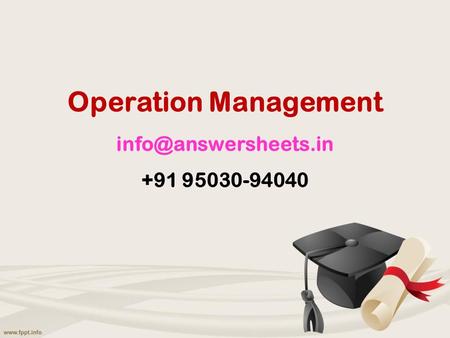 Operation Management