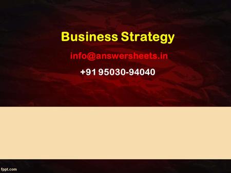 Business Strategy