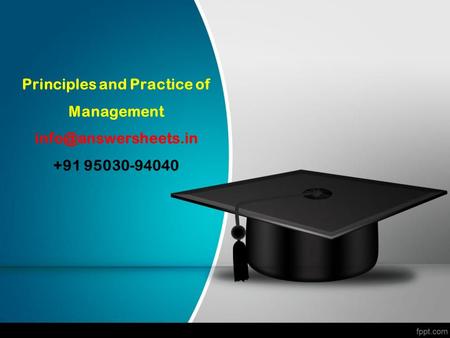 Principles and Practice of Management