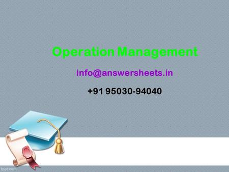 Operation Management