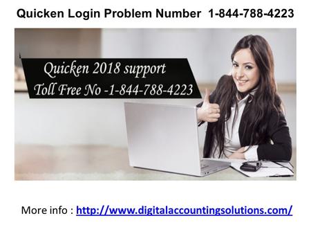 Quicken Login Problem Number More info :