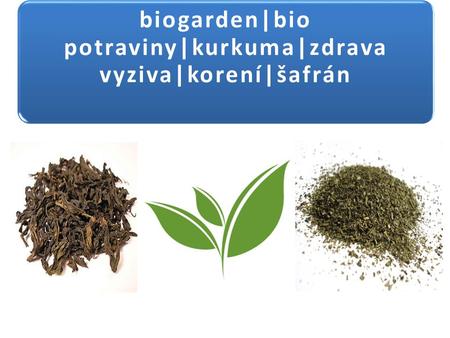 Biogarden|bio potraviny|kurkuma|zdrava vyziva|korení|šafrán.