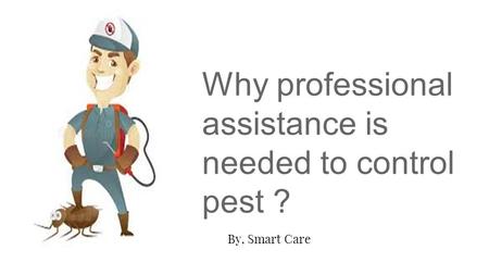 Why professional assistance is needed to control pest ? By, Smart Care.