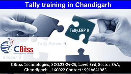 Tally training in Chandigarh CBitss Technologies, SCO: , Level 3rd, Sector 34A, Chandigarh,, Contact :