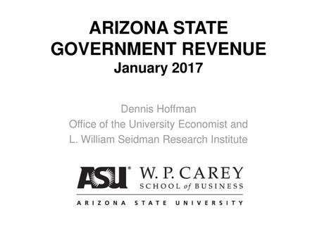 ARIZONA STATE GOVERNMENT REVENUE January 2017