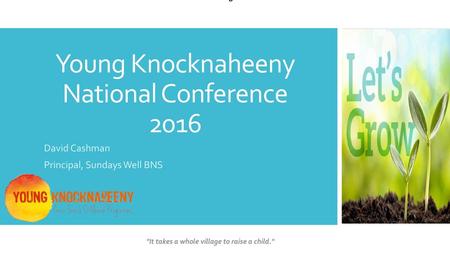 Young Knocknaheeny National Conference 2016