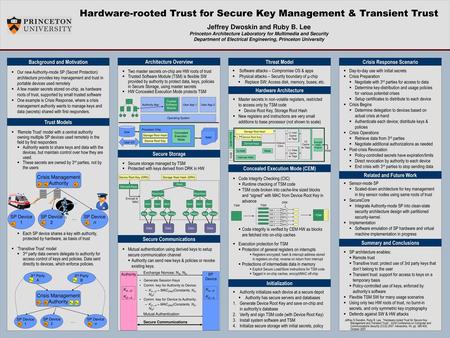 Hardware-rooted Trust for Secure Key Management & Transient Trust