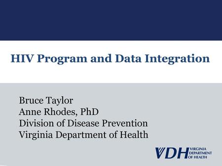 HIV Program and Data Integration