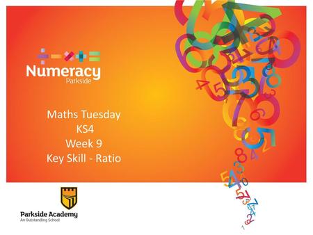 Maths Tuesday KS4 Week 9 Key Skill - Ratio.