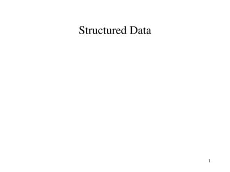 Structured Data.