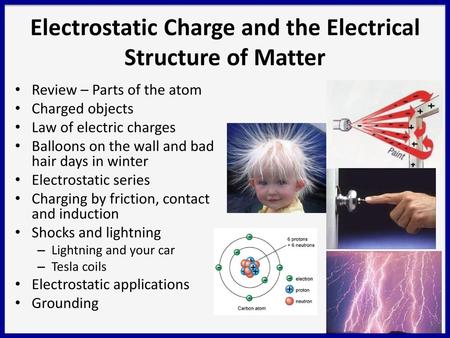 Electrostatic Charge and the Electrical Structure of Matter