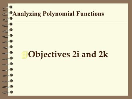 Analyzing Polynomial Functions