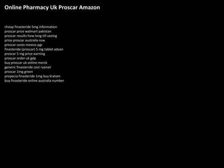 Online Pharmacy Uk Proscar Amazon