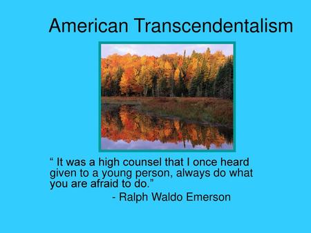 American Transcendentalism