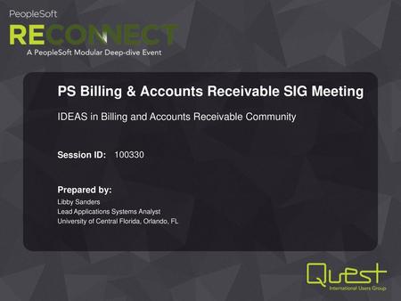 PS Billing & Accounts Receivable SIG Meeting