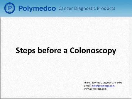 Steps before a Colonoscopy