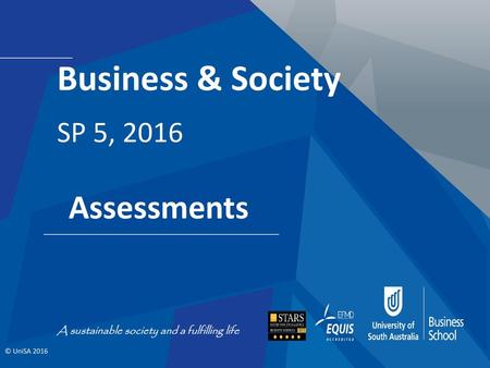 Business & Society SP 5, 2016 Assessments