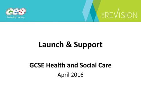 GCSE Health and Social Care April 2016