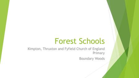 Kimpton, Thruxton and Fyfield Church of England Primary Boundary Woods