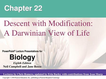 Descent with Modification: A Darwinian View of Life