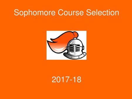 Sophomore Course Selection