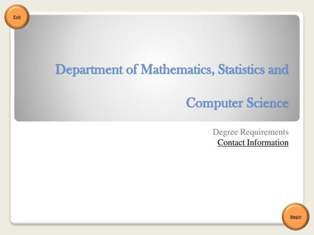 Department of Mathematics, Statistics and Computer Science